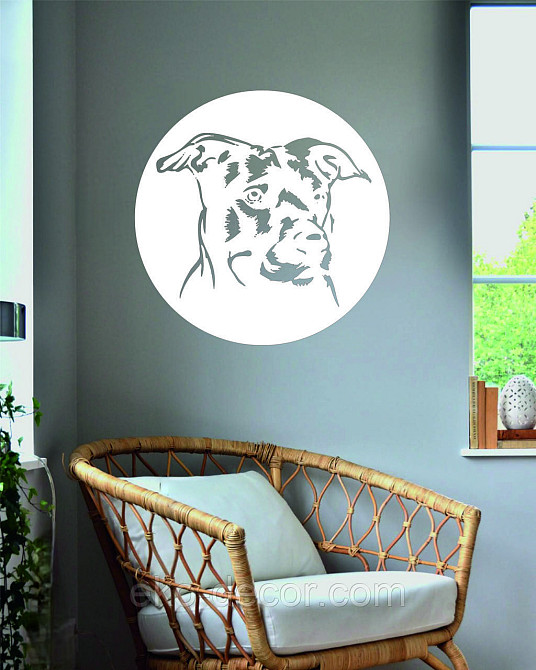 Декоративне настінне Панно «Собака», Декор на стіну 50*50 см, Білий Київ - фото 6