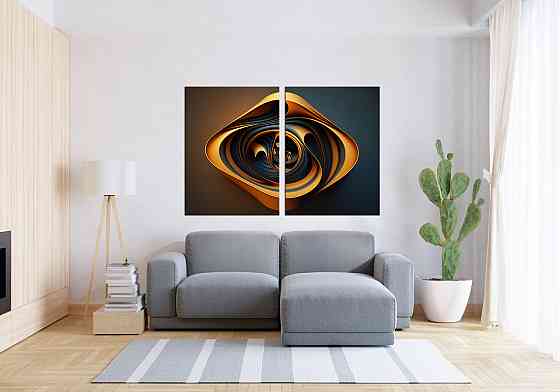 Модульна картина у вітальню/ спальню Абстракцезія TLV-2_116 90x132 см Київ