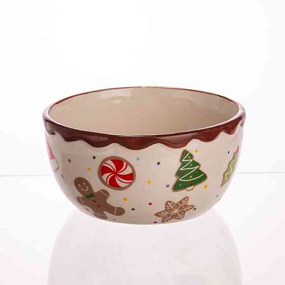 Yiwu Тарілка супова порцелянова новорічна Ø15 (см) Merry Christmas 800 мл CR-1-44 Коломыя