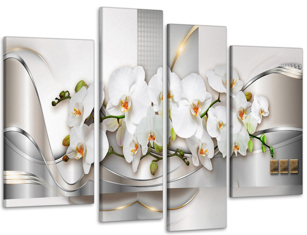Модульная картина Абстракция Орхидея Art-157_4 99x140 см Киев - изображение 1