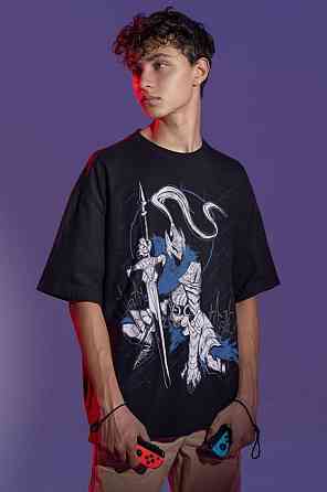 Футболка для мальчика аниме Арториас Абйсс Дарк Соулс оверсайз (рост от 165 до 180 ) Черний AnimeJ0854m Днепр