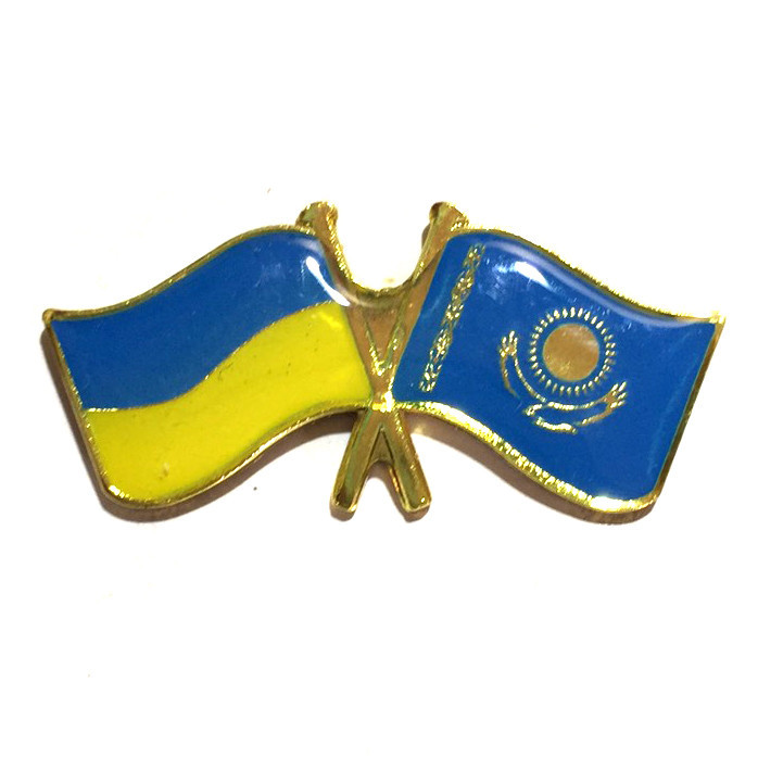 Значок флаг Украина Казахстан Киев - изображение 1