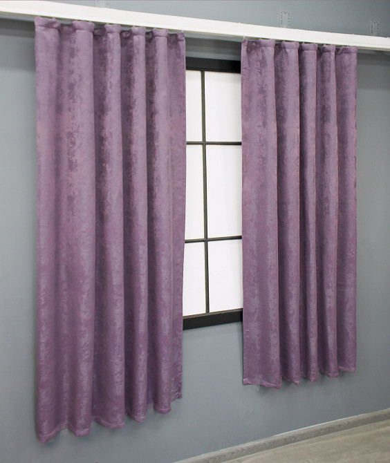 Комплект коротких штор VR-Textil Жаккард Sultan XO № 1145ш Фиолетовый 130х170 см 2 шт (35-0236) Киев - изображение 3