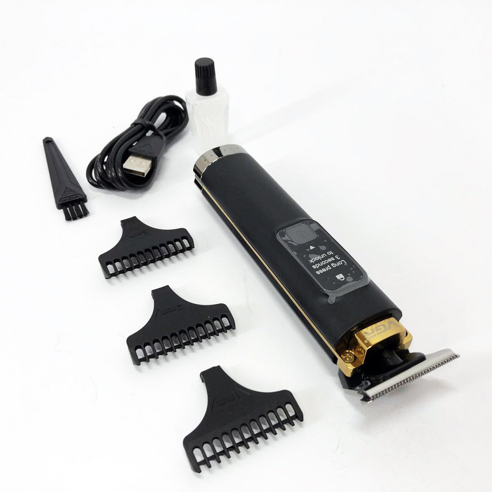 Професійна електрична машинка для стрижки VGR, Тример з регульованою довжиною, Тример бездротовий IQ-47 Київ - фото 3