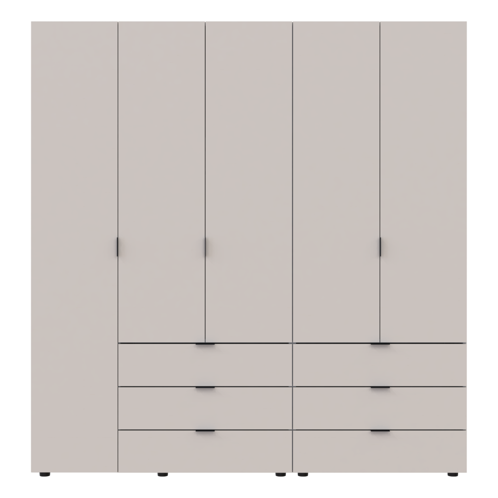 Комплект шаф для одягу Doros Гелар (2 шт.) 193,7х49,5х203,4 см Кашемір (DRS-011239) Львів - фото 7
