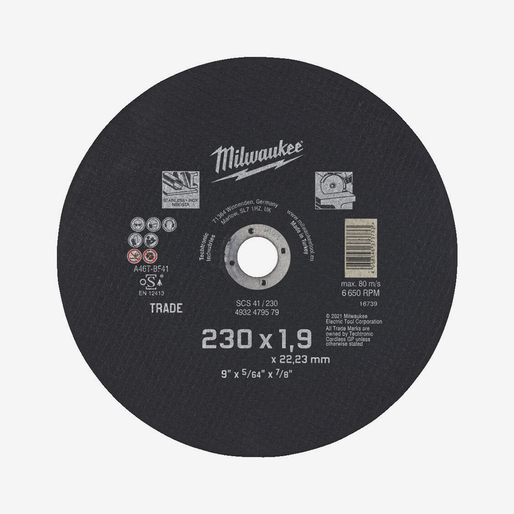 Диск відрізний по металу MILWAUKEE Trade, SCS 41/230х1.9, Ø230мм Одеса - фото 1