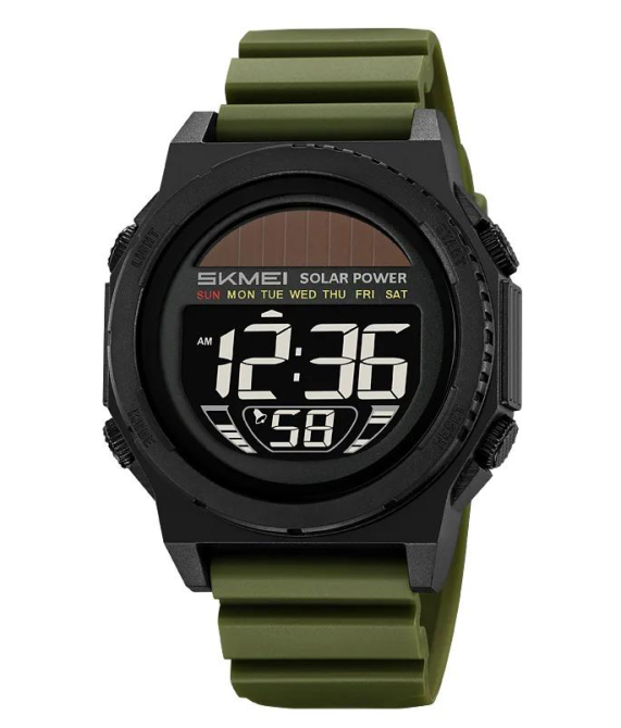 Часы наручные SKMEI 2358AG, ARMY GREEN, Solar Power, 11462 Днепр - изображение 1