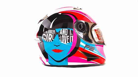 Шлем-интеграл (-500) (size:L, бело-розово-голубой) Мукачево