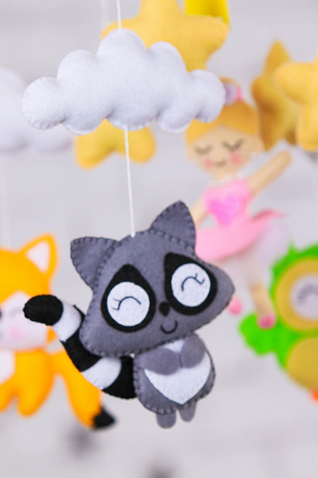 Дитячий мобіль на ліжечко для немовлят WooolyWool «Балеринка» Київ - фото 6