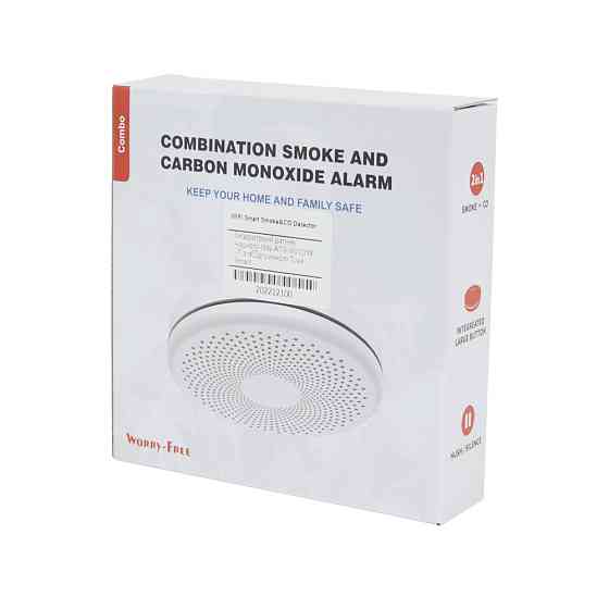 Бездротовий автономний датчик диму та чадного газу ATIS-801DW-T з підтримкою Tuya Smart Київ