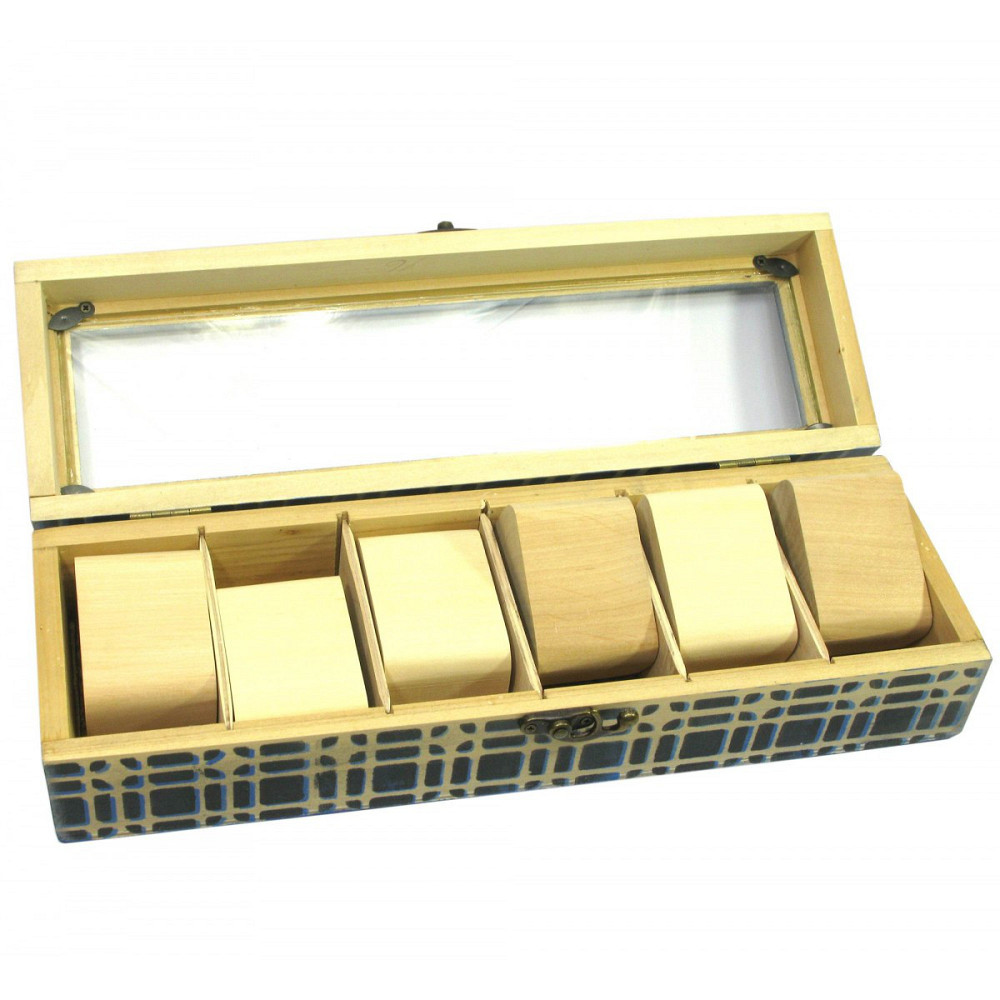 Скринька для годинника дерев'яна в клітку Київ - фото 2