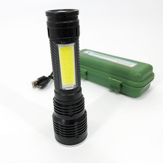 Перезаряжаемый ручной фонарь Police BL-T630S-XPE+COB, Тактический фонарь на аккумуляторе с юсб BH-55 Львов - изображение 10