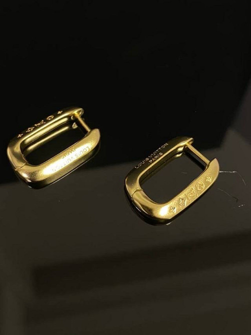 Вишукані сережки Louis Vuitton позолота 18К Одеса - фото 2