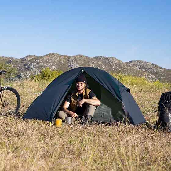 Намет надлегкий одномісний  з футпринтом Naturehike Cycling 1 NH18A095-D, 210T, темний синій Киев