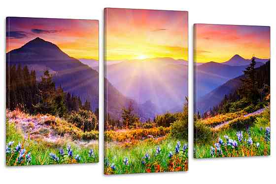 Модульная картина в гостиную / спальню  Захід сонця  Art-663_3 100x150 см Киев