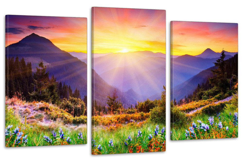 Модульная картина в гостиную / спальню  Захід сонця  Art-663_3 100x150 см Киев - изображение 1