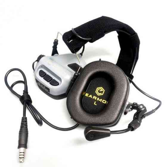 Тактические активные наушники Earmor М32 FG Серый Винница