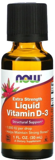Вітамін D3 Now Foods Vitamin D-3 1000 МЕ 30 мл Київ - фото 1