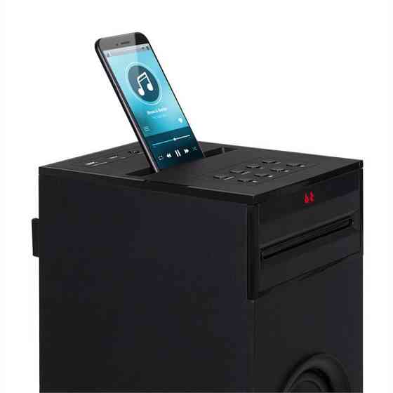 Karaboom CD Система караоке Bluetooth MP3 Зарядний пристрій USB Мікрофон FB Чорний Чорний (Німеччина, читати Рівне