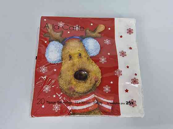 Красивая салфетка (ЗЗхЗЗ, 20шт) VIVA  новый год рисунок 