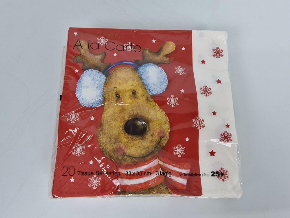 Красивая салфетка (ЗЗхЗЗ, 20шт) VIVA  новый год рисунок 