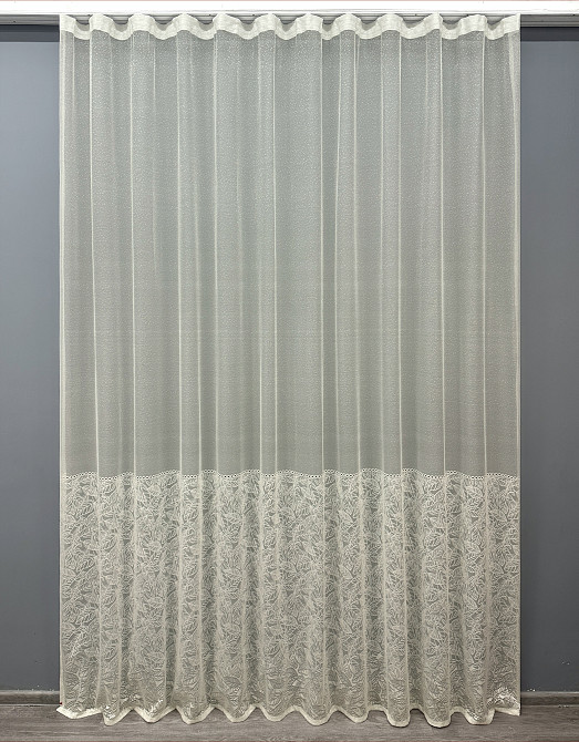 Тюль жаккард цвет молочный 1667т Киев - изображение 8