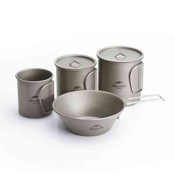Титанова миска Naturehike NH20CJ004, 300 мл, титан Киев