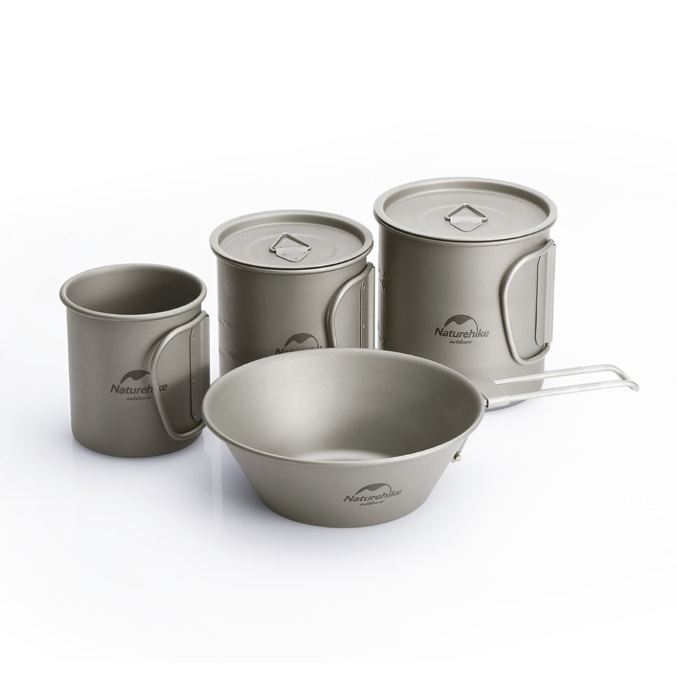 Титанова миска Naturehike NH20CJ004, 300 мл, титан Киев - изображение 3