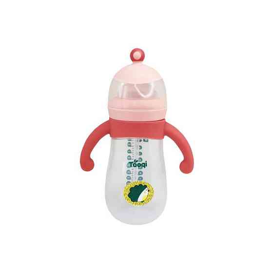 Пляшечка пластикова з силіконовими ручками MGZ-0200(Pink) 260 мл Вінниця