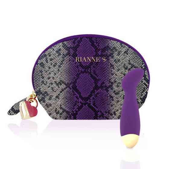 Вібратор для точки G Rianne S: Boa Mini Purple, 10 режимів роботи, медичний силікон, косметичка-чохо Sex Aura Київ