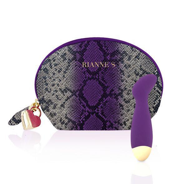 Вібратор для точки G Rianne S: Boa Mini Purple, 10 режимів роботи, медичний силікон, косметичка-чохо Sex Aura Київ - фото 1
