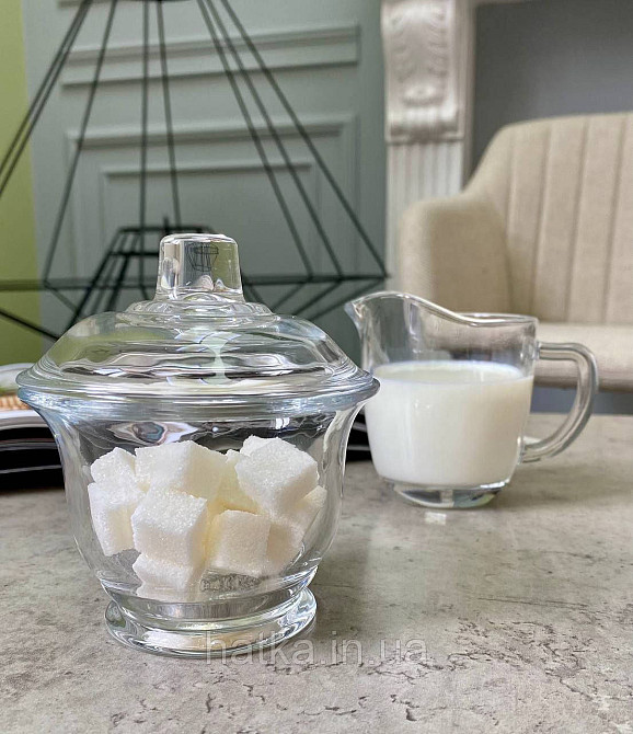 Набір цукорниця 200 мл + духовка 180 мл скляний "Home collection" для дому та ресторану Київ - фото 7