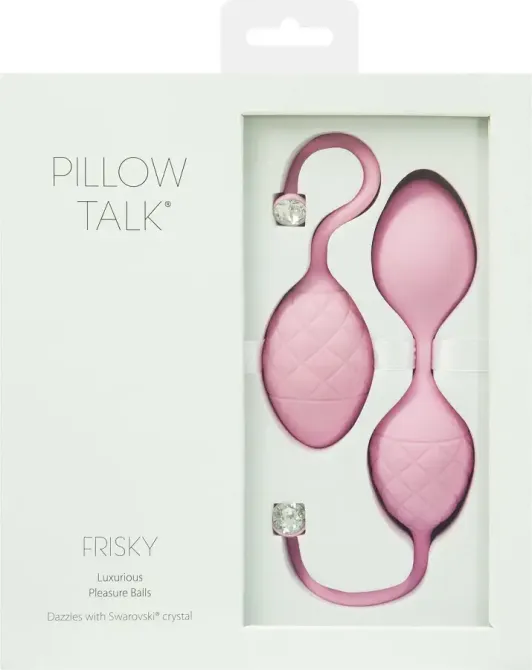 Розкішні вагінальні кульки PILLOW TALK - Frisky Pink з кристалом, діаметр 3,2 см, вага 49-75гр Львов - изображение 9
