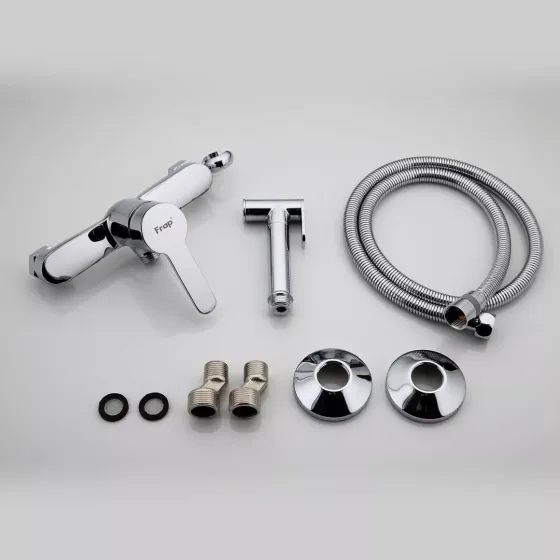 Гігієнічний набір із змішувачем зовнішнього монтажу Frap F2041, хром Київ