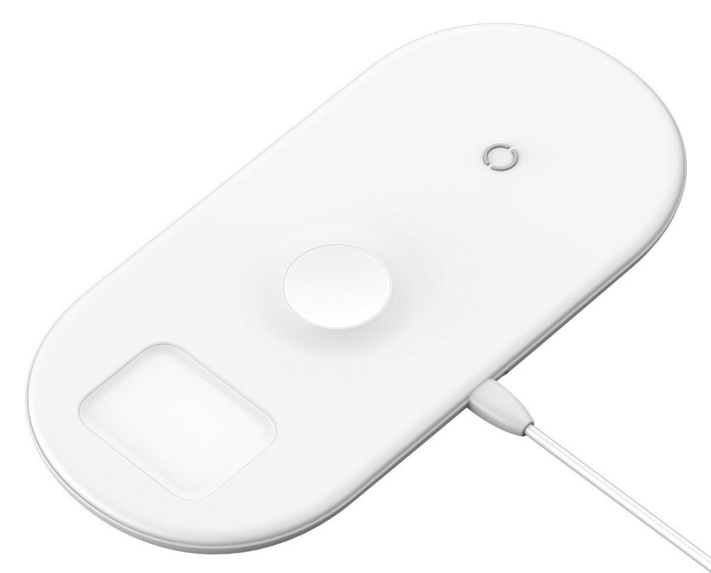 БЗП Baseus Smart 3in1 Wireless Charger For Phone+Watch+Pods White Київ - фото 1