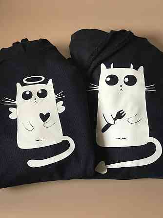 Парні толстовки для хлопця та дівчини з КОТИКАМИ Чернівці