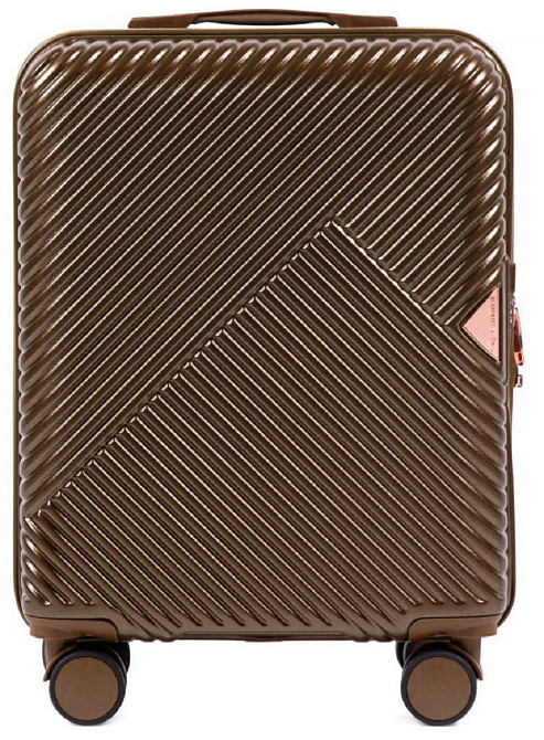 Валіза пластикова WINGS WN01 мала 55 см коричнева Київ - фото 2