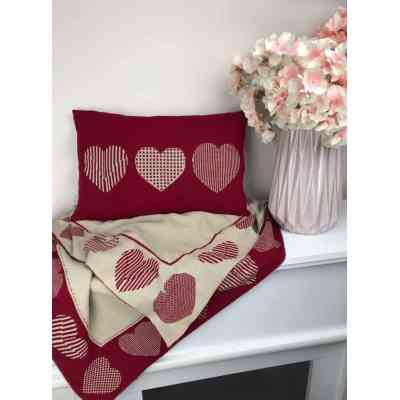 Плед Прованс в&apos;язаний Серця 100х150 см (4823093436794) Вінниця