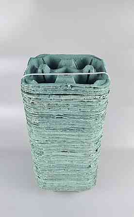 Паперовий холдер для 4-х (чотирьох) склянок зелений (тримач) (100 шт.) Харків