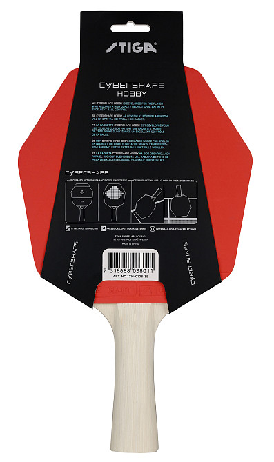 Ракетка для настільного тенісу Stiga Cybershape Hobby FL (1216-0106-35) Київ - фото 4