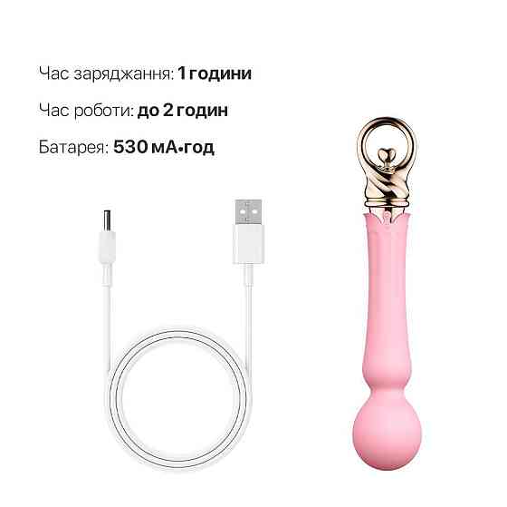 Вибромассажер с подогревом Zalo Sweet Magic - Confidence Wand Fairy Pink Sex Aura Киев