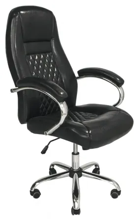 Офісне Крісло Керівника Richman Florence Хром М2 AnyFix Чорний Глянсове Київ