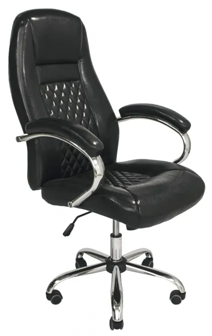 Офісне Крісло Керівника Richman Florence Хром М2 AnyFix Чорний Глянсове Київ - фото 1