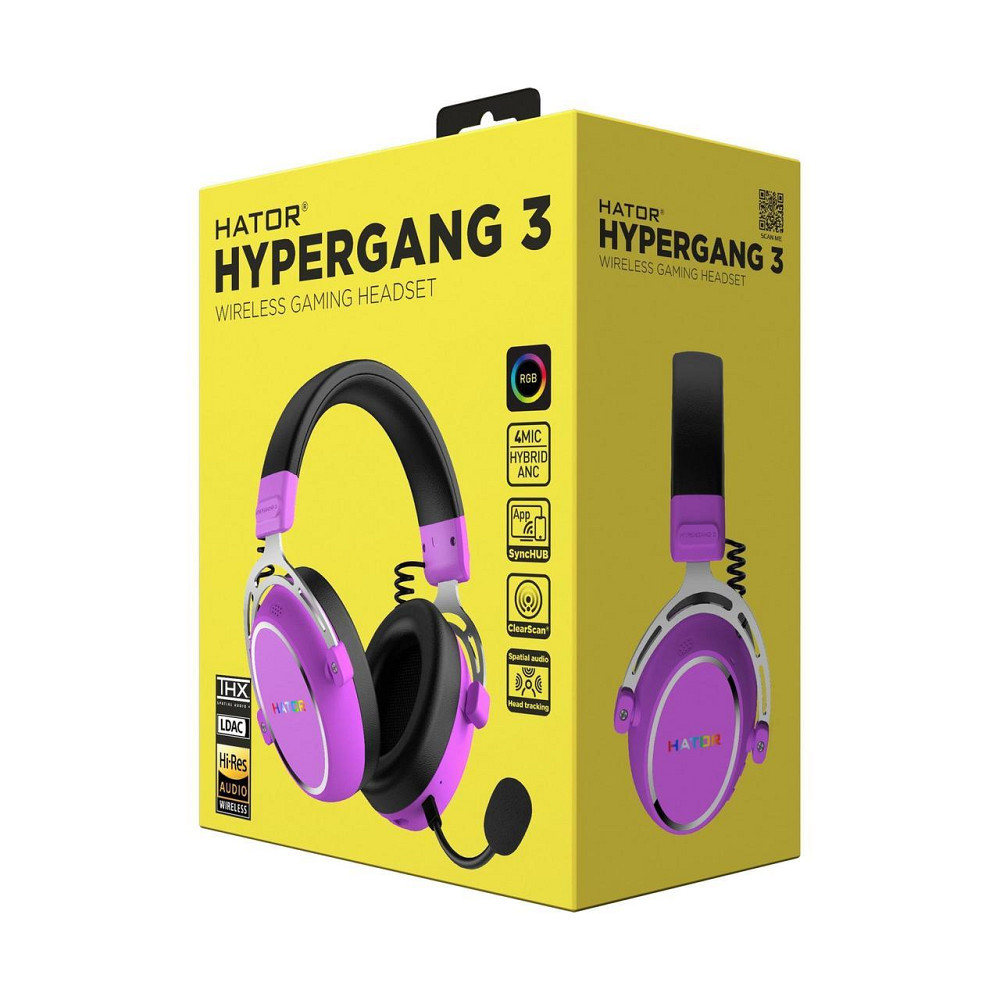 Гарнітура Hator Hypergang 3 Wireless Violet (ESH52) ( Фіолетовий ) Харьков - изображение 9