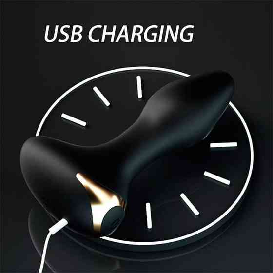 Анальная пробка с вибрацией LILO USB - Чёрный - 13*3 см - Анальные игрушки Винница