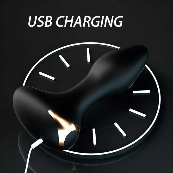 Анальная пробка с вибрацией LILO USB - Чёрный - 13*3 см - Анальные игрушки Винница - изображение 3