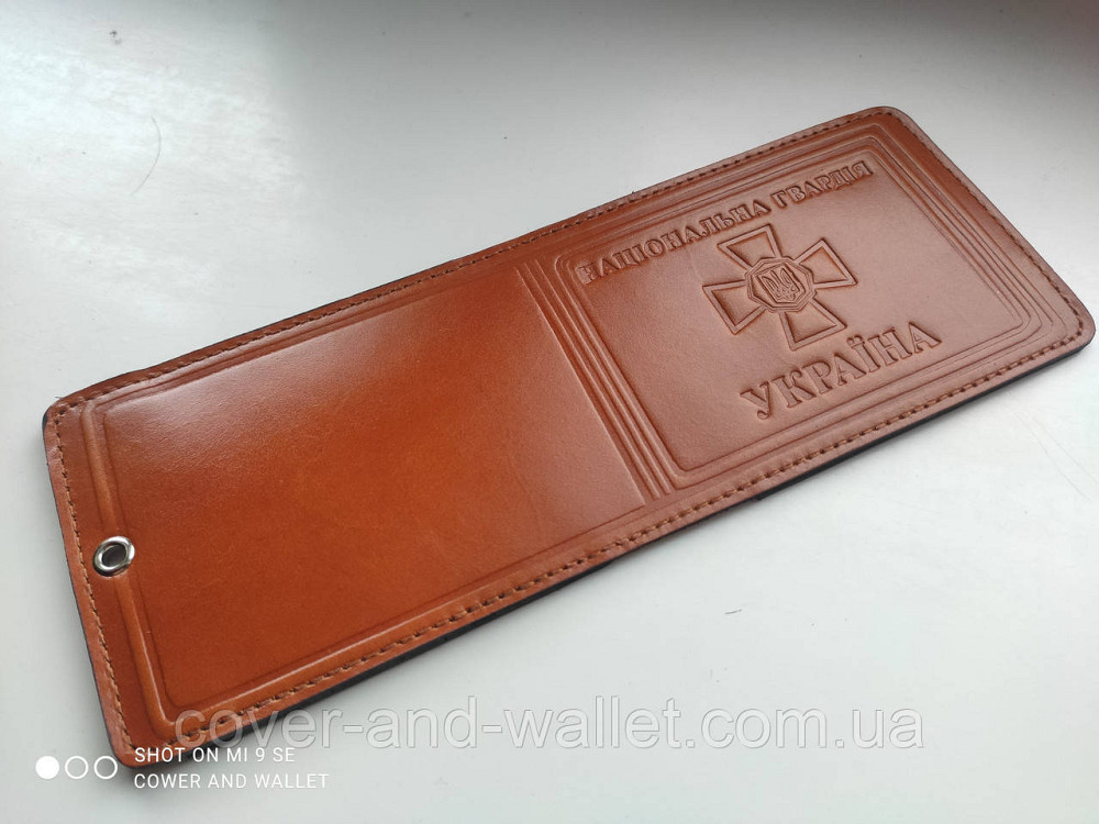 Обложка кожаная  "Національна Гвардія" Жовтий Київ - фото 5