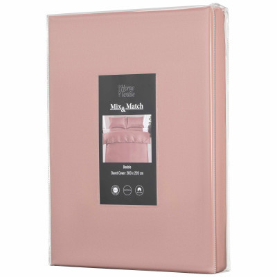 Пододеяльник Ardesto Mix&Match Premium 100% хлопок, сатин розовый светлый 160х220 см (ART1622DVU) Винница - изображение 2