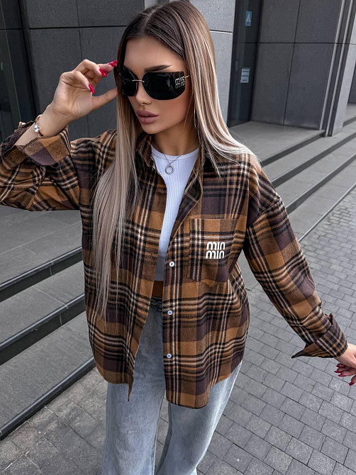 Женская рубашка в клетку (с накатом) Одесса - изображение 1