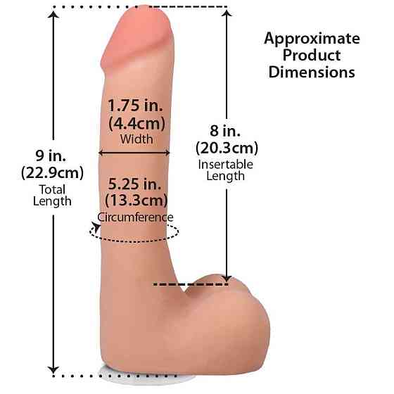 Фалоімітатор Doc Johnson The Realistic Cock ULTRASKYN - 9 Inch with Balls Vanilla Sex Aura Київ